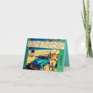 Tarjeta de nota - Las mujeres son como autos. Pued