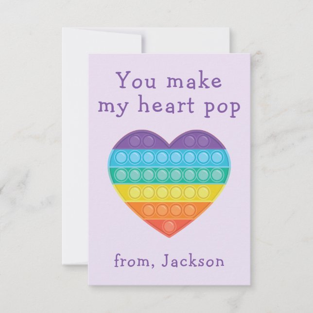 Tarjeta de nota lavendaria valentina para salón de (Anverso)