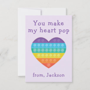 Tarjeta de nota lavendaria valentina para salón de