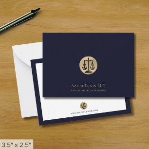 Tarjeta de nota legal de la escala de Justicia de 