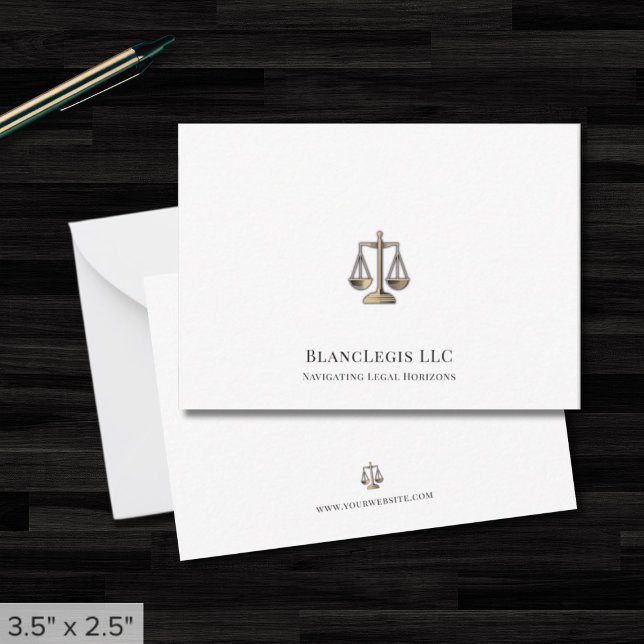 Tarjeta de nota legal sofisticada Gold Justice Sca (Subido por el creador)