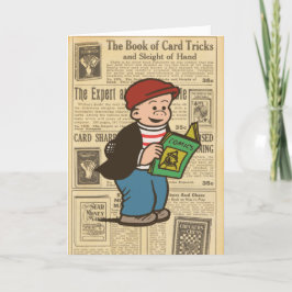 Tarjeta de nota "Leyendo historietas"