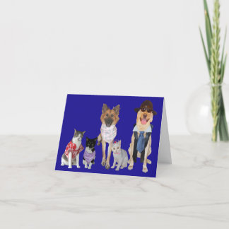Tarjeta de nota linda del mascota