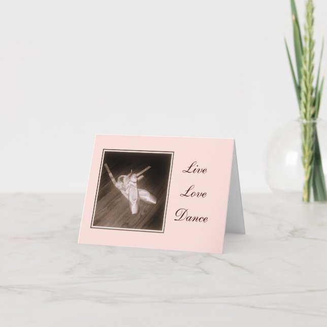 Tarjeta de nota 'Live, Love, Dance' (Anverso)