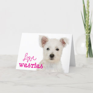 Tarjeta de nota Love Westies Blank