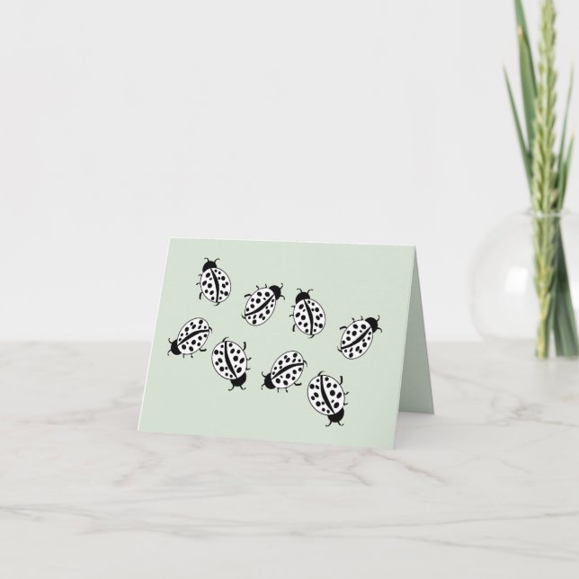Tarjeta de nota : Lujo de Ladybugs (Anverso)