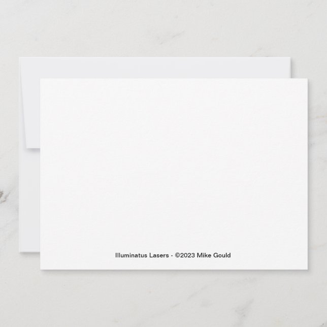 Tarjeta de nota Lumia de Illuminatus Lasers (Reverso)