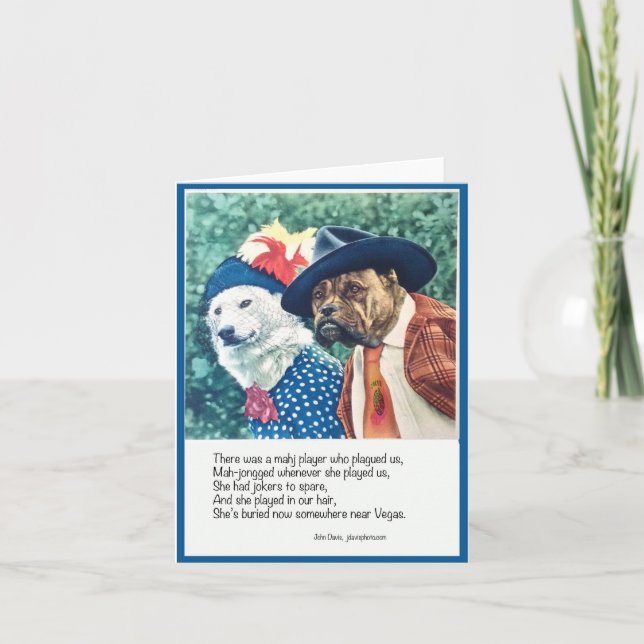 Tarjeta de nota Mah Jongg Limerick (Anverso)