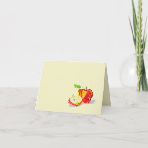 Tarjeta de nota : manzanas