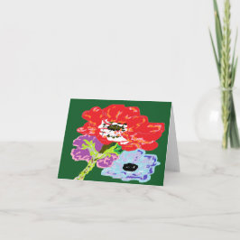 Tarjeta de nota Margen de Flor Silvestre