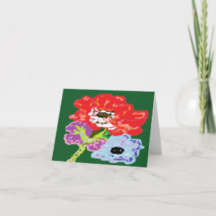 Tarjeta de nota Margen de Flor Silvestre