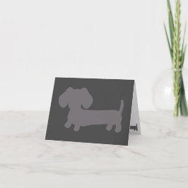 Tarjeta de Nota Masculina Gray Dachshund