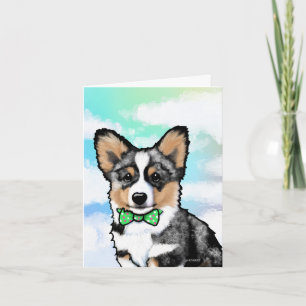 Tarjeta de nota Merle Corgi KiniArt™