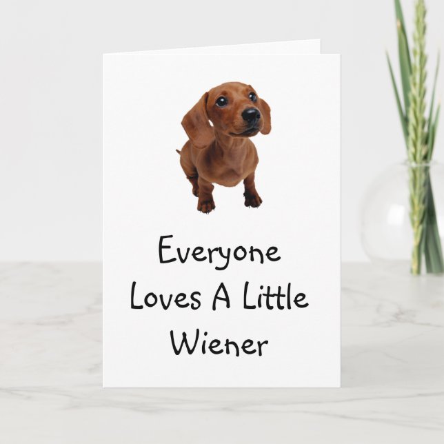 Tarjeta de nota Mini Dachshund (Anverso)