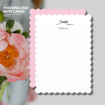 Tarjeta de nota minimalista de rosa sonrojado pers