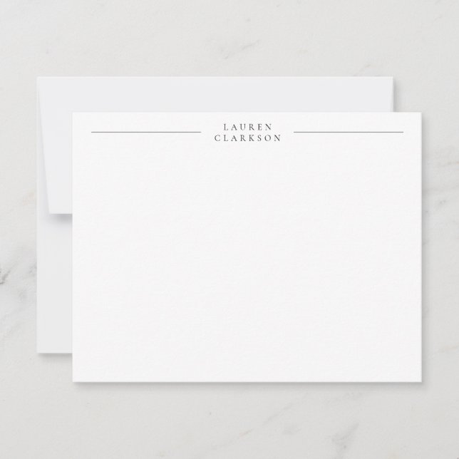 Tarjeta de nota minimalista en blanco y negro (Anverso)