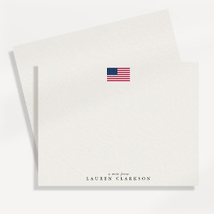 Tarjeta de nota minimalista patriótica de bandera