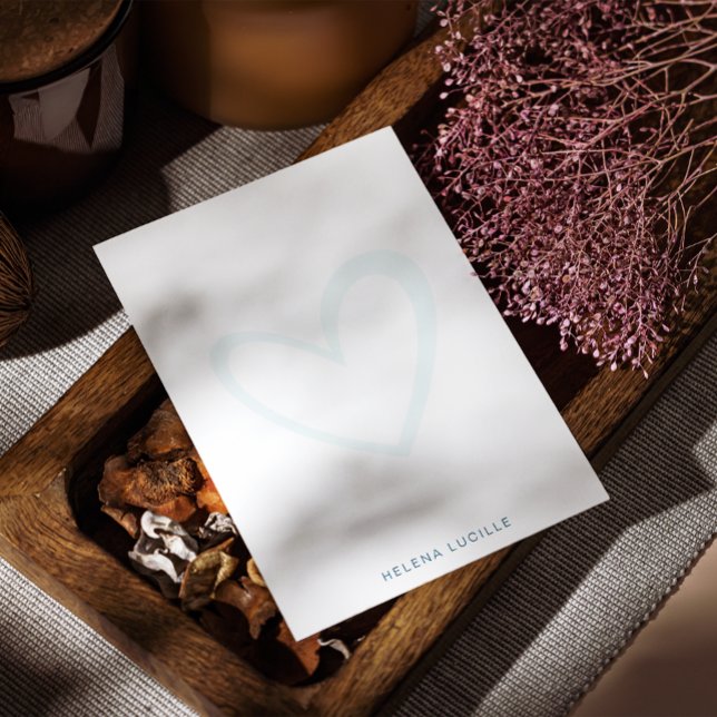 Tarjeta de nota Minimalista sencilla para el coraz (Subido por el creador)