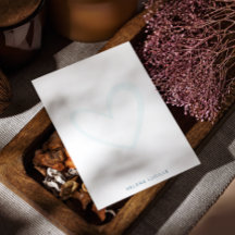 Tarjeta de nota Minimalista sencilla para el coraz