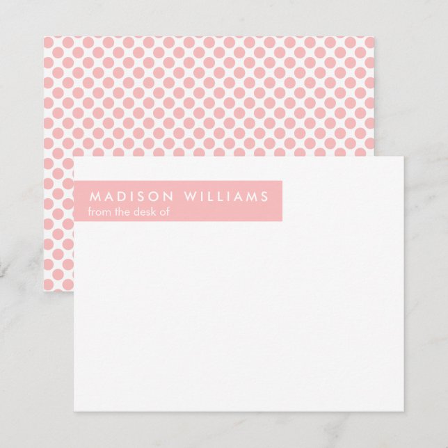 Tarjeta De Nota Moderna De Diseño De Punto Mínimo (Anverso / Reverso)