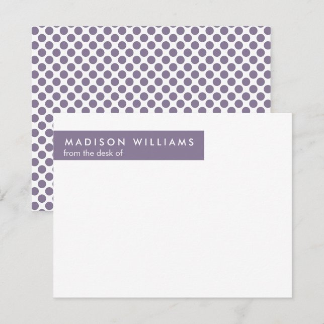 Tarjeta De Nota Moderna De Diseño De Punto Mínimo (Anverso / Reverso)