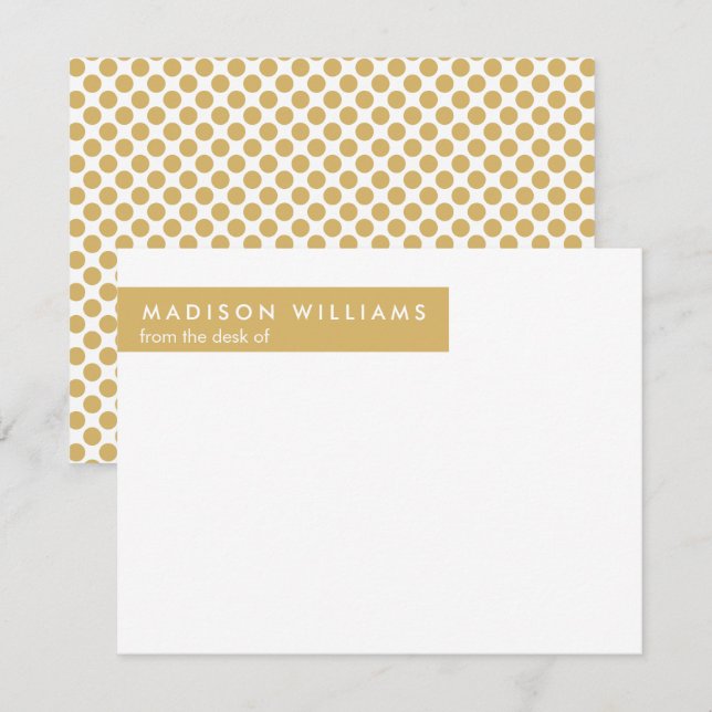 Tarjeta De Nota Moderna De Diseño De Punto Mínimo (Anverso / Reverso)