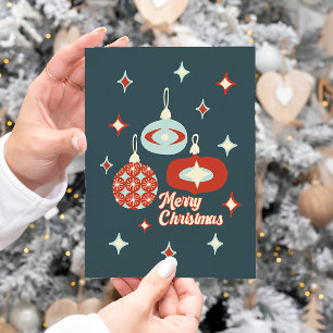 Tarjeta de nota moderna de Feliz Navidad de mediad