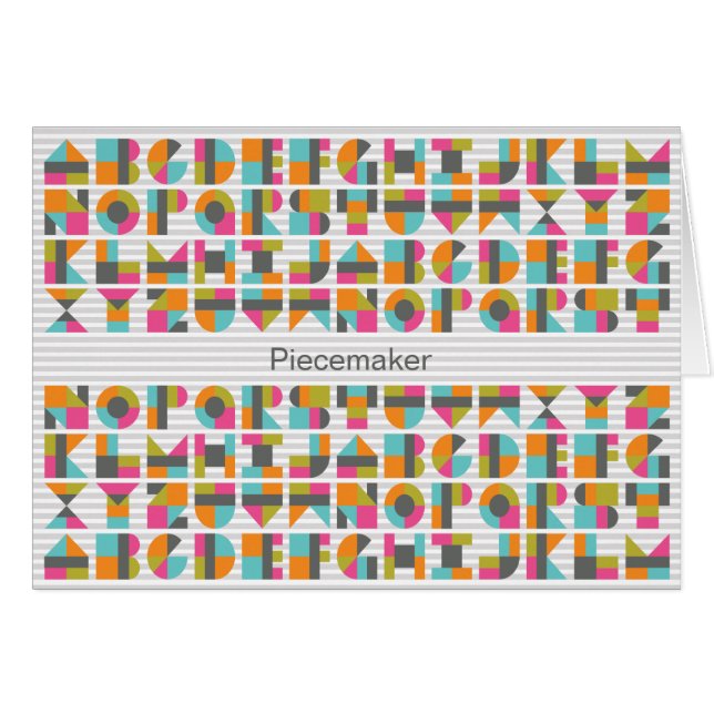Tarjeta de nota moderna de las letras de amor del (Anverso (Horizontal))