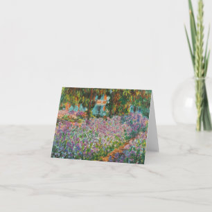 Tarjeta de nota Monet Irises