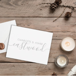 Tarjeta de nota monográfica de Boda de nombre de p