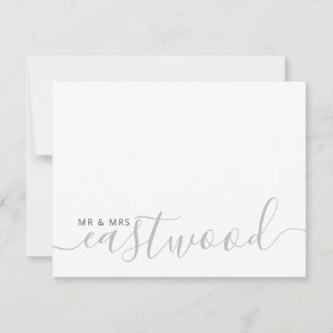 Tarjeta de nota monográfica de Boda de nombre de p