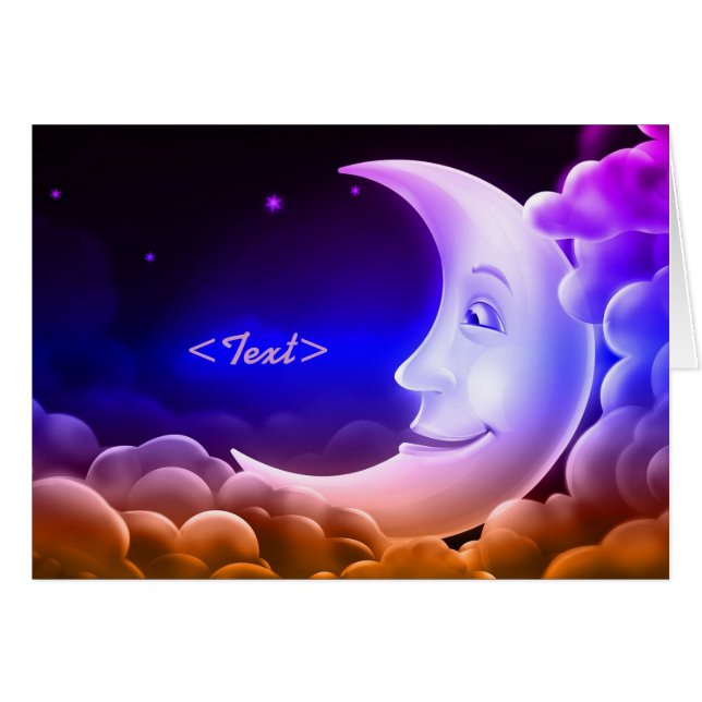 Tarjeta de Nota Moonlight Recuerdos Moon (Anverso (Horizontal))