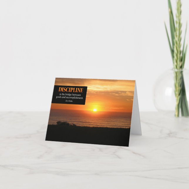 Tarjeta de nota motivacional de disciplina (Anverso)