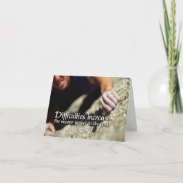 Tarjeta de nota motivadora de objetivos