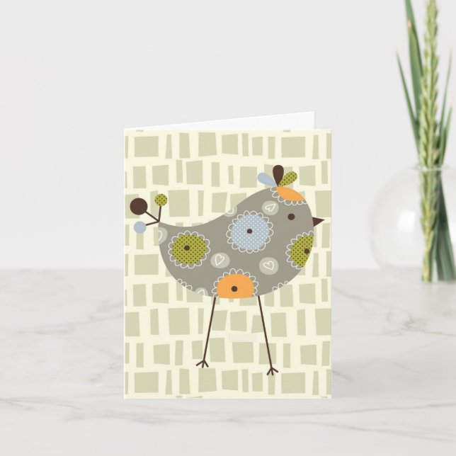 Tarjeta de nota multi del pájaro (Anverso)