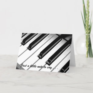 Tarjeta de nota musical - Interior en blanco