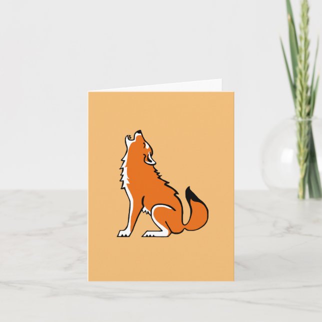Tarjeta de nota Naranja de color rojo gráfico - Co (Anverso)