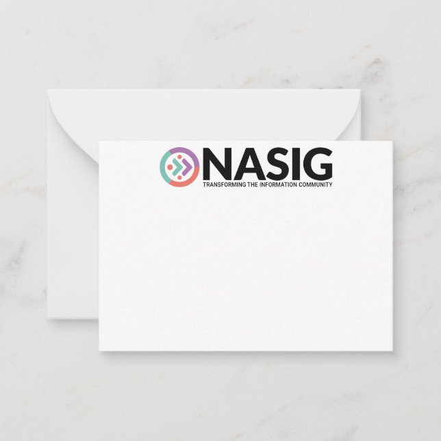 Tarjeta de nota NASIG 2.5 x 3.5 (Anverso)