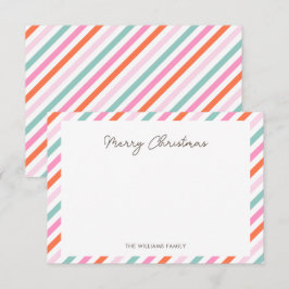 Tarjeta de nota navideña moderna y sencilla