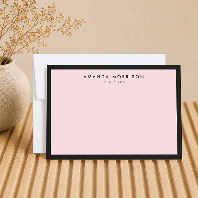 Tarjeta de nota negra/rosa de Boutique de Lujo Min (Subido por el creador)