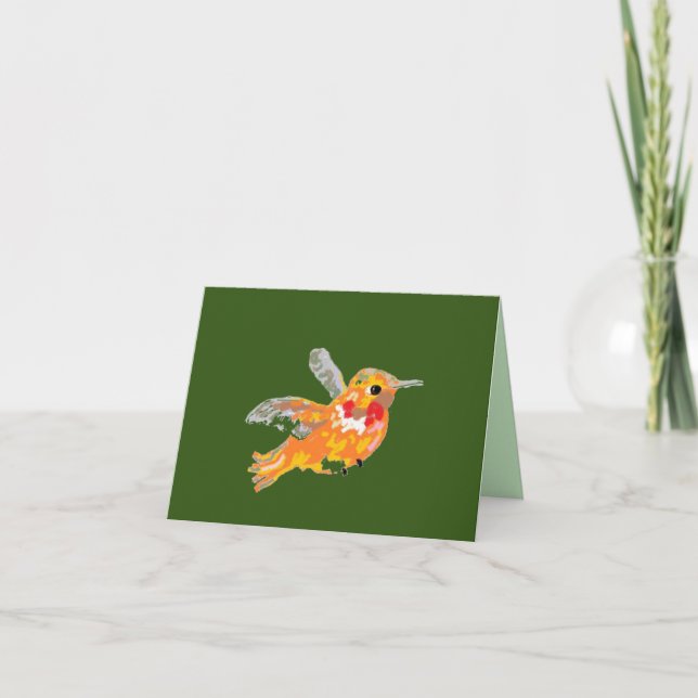 Tarjeta de nota North America Humming Bird (Anverso)