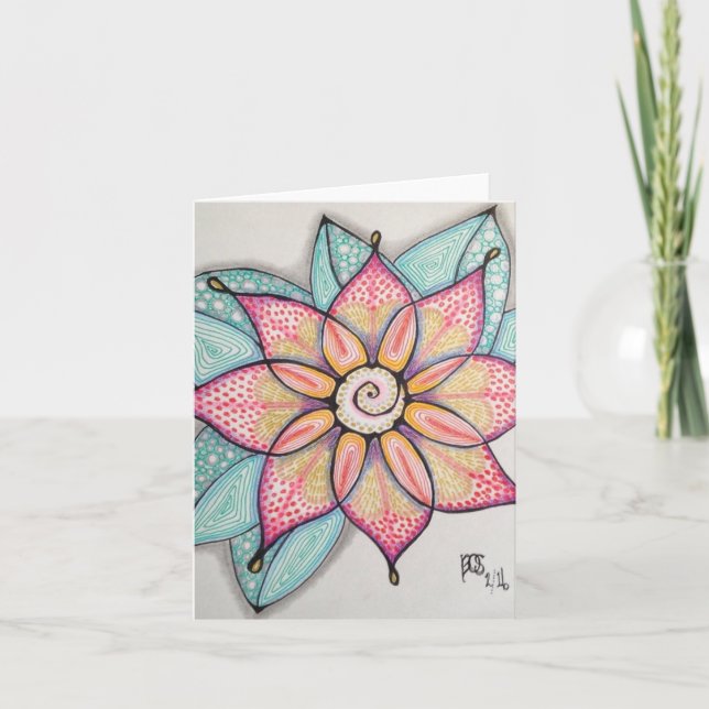 Tarjeta de nota original del arte (Anverso)