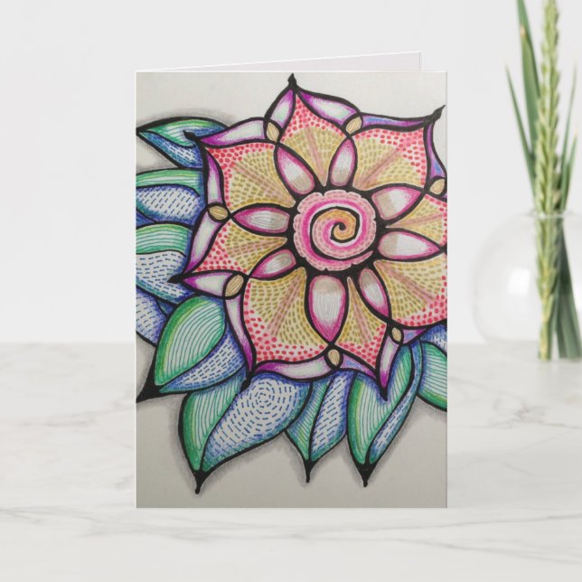 Tarjeta de nota original del arte, sobres del (Anverso)