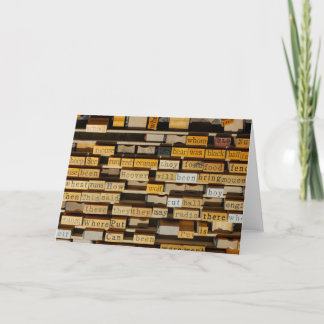 Tarjeta de nota "Palabras"