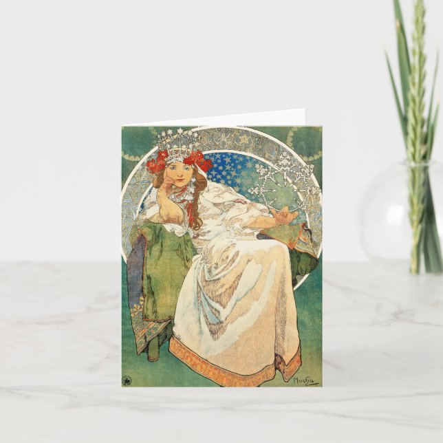 Tarjeta de nota para alphonse Mucha Princess Hyaci (Anverso)