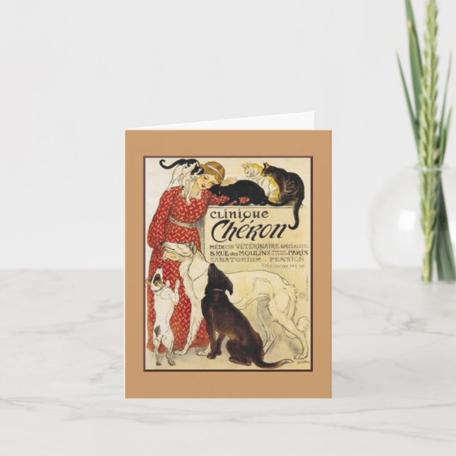Tarjeta de nota para anuncios veterinarios de Fran (Anverso)