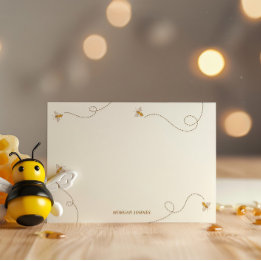 Tarjeta de nota para baby shower de Abeja Pequeña