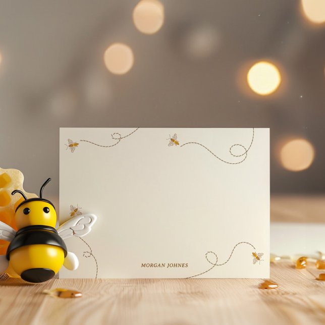 Tarjeta de nota para baby shower de Abeja Pequeña (Subido por el creador)
