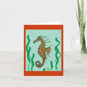 Tarjeta de nota para caballitos de mar
