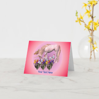 Tarjeta de nota para caballos Fantasy Butterflies 